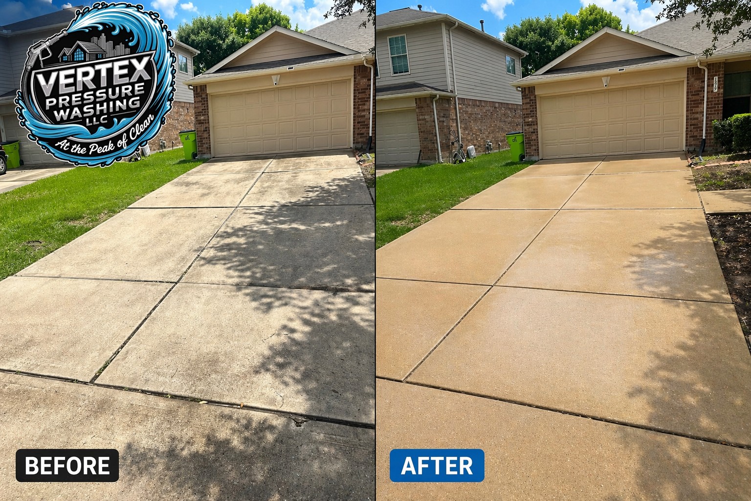 Vertex Pressure Washing before and after — project 6